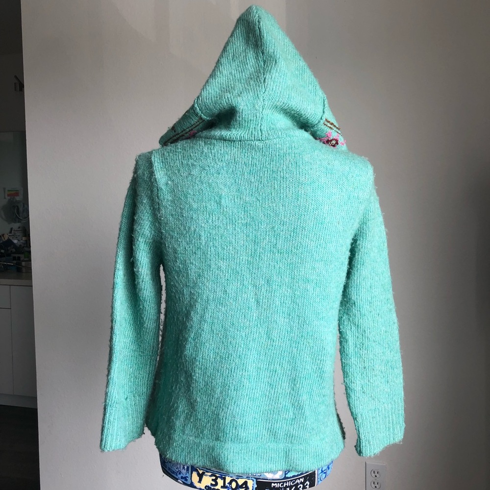 💜SOLD💜Free People Green Open Embroidery Wrong - Picture 5 of 6